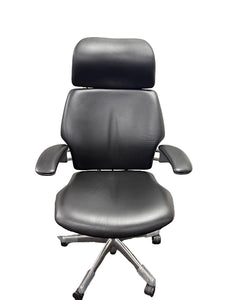 Pre-Owned Freedom Task Chair Black Leather With Headrest