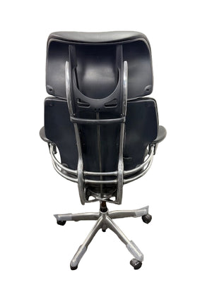 Pre-Owned Freedom Task Chair Black Leather With Headrest