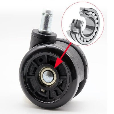 Herman Miller BB Casters – Genuine 5-Pack – Fits Aeron, Mirra, Setu, Sayl, Celle, Embody – Smooth Roll Office Chair Wheels